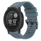 For Garmin Instinct 2 / Instinct Solid Color Black Buckle Silicone Quick Release Watch Band(Rock Blue) - 1