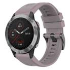 For Garmin Fenix 6 GPS Solid Color Black Buckle Silicone Quick Release Watch Band(Purple) - 1