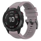 For Garmin Fenix 6 Pro GPS Solid Color Black Buckle Silicone Quick Release Watch Band(Purple) - 1