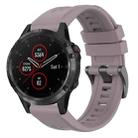 For Garmin Fenix 5 / Fenix 5 Plus Solid Color Black Buckle Silicone Quick Release Watch Band(Purple) - 1