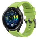 For Garmin Forerunner 965 / 955 / 945 / 935 Solid Color Black Buckle Silicone Quick Release Watch Band(Lime green) - 1