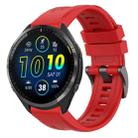 For Garmin Forerunner 965 / 955 / 945 / 935 Solid Color Black Buckle Silicone Quick Release Watch Band(Red) - 1