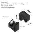 Type-C Female to Micro USB Male Adapter Data Charging Transmission, Specification:Type-C Female to Micro Male U Shape Back - 2