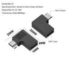 Type-C Female to Micro USB Male Adapter Data Charging Transmission, Specification:Type-C Female to Micro Male Left Bend - 2