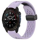 For Garmin Descent MK3i / MK3 51mm 26mm Holes Magnetic Folding Buckle Silicone Watch Band(Purple) - 1