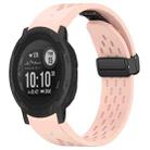 For Garmin Instinct 2 / Instinct 22mm Holes Magnetic Folding Buckle Silicone Watch Band(Pink) - 1