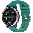 For Garmin D2 Air X10 43mm Cross Texture Silicone Watch Band(Green) - 1