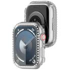 ForApple Watch SE 2023 40mm Diamond Hollow PC Watch Case(Transparent) - 1