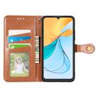 For ZTE Blade V50 Vita Retro Solid Color Buckle Leather Phone Case(Brown) - 3
