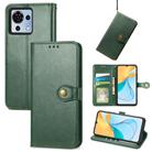 For ZTE Blade V50 Vita Retro Solid Color Buckle Leather Phone Case(Green) - 1