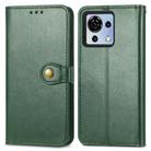 For ZTE Blade V50 Vita Retro Solid Color Buckle Leather Phone Case(Green) - 2