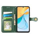 For ZTE Blade V50 Vita Retro Solid Color Buckle Leather Phone Case(Green) - 3