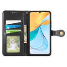 For ZTE Blade V50 Vita Retro Solid Color Buckle Leather Phone Case(Black) - 3