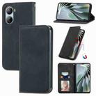 For ZTE Libero 5G IV Retro Skin Feel Magnetic Leather Phone Case(Black) - 1