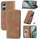 For ZTE Libero 5G IV Retro Skin Feel Magnetic Leather Phone Case(Brown) - 1