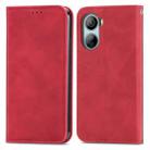 For ZTE Libero 5G IV Retro Skin Feel Magnetic Leather Phone Case(Red) - 2