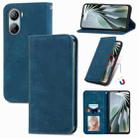 For ZTE Libero 5G IV Retro Skin Feel Magnetic Leather Phone Case(Blue) - 1