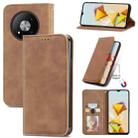 For ZTE Blade A73 5G Retro Skin Feel Magnetic Leather Phone Case(Brown) - 1