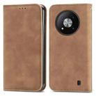 For ZTE Blade A73 5G Retro Skin Feel Magnetic Leather Phone Case(Brown) - 2