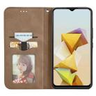 For ZTE Blade A73 5G Retro Skin Feel Magnetic Leather Phone Case(Brown) - 3