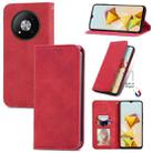 For ZTE Blade A73 5G Retro Skin Feel Magnetic Leather Phone Case(Red) - 1