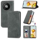 For ZTE Blade A73 5G Retro Skin Feel Magnetic Leather Phone Case(Grey) - 1