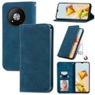 For ZTE Blade A73 5G Retro Skin Feel Magnetic Leather Phone Case(Blue) - 1