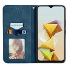 For ZTE Blade A73 5G Retro Skin Feel Magnetic Leather Phone Case(Blue) - 3