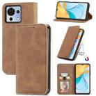 For ZTE Blade V50 Vita Retro Skin Feel Magnetic Leather Phone Case(Brown) - 1