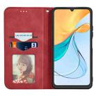 For ZTE Blade V50 Vita Retro Skin Feel Magnetic Leather Phone Case(Red) - 3