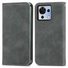 For ZTE Blade V50 Vita Retro Skin Feel Magnetic Leather Phone Case(Grey) - 2