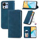 For ZTE Blade V50 Vita Retro Skin Feel Magnetic Leather Phone Case(Blue) - 1