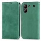 For ZTE Blade A54 Retro Skin Feel Magnetic Leather Phone Case(Green) - 2