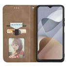 For ZTE Blade A54 Retro Skin Feel Magnetic Leather Phone Case(Brown) - 3