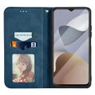 For ZTE Blade A54 Retro Skin Feel Magnetic Leather Phone Case(Blue) - 3