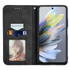 For ZTE Blade A75 4G Retro Skin Feel Magnetic Leather Phone Case(Black) - 3