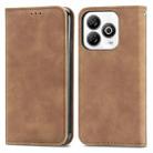 For ZTE Blade A75 4G Retro Skin Feel Magnetic Leather Phone Case(Brown) - 2