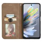 For ZTE Blade A75 4G Retro Skin Feel Magnetic Leather Phone Case(Brown) - 3