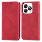 For ZTE Blade A75 4G Retro Skin Feel Magnetic Leather Phone Case(Red) - 2