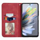 For ZTE Blade A75 4G Retro Skin Feel Magnetic Leather Phone Case(Red) - 3