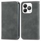 For ZTE Blade A75 4G Retro Skin Feel Magnetic Leather Phone Case(Grey) - 2