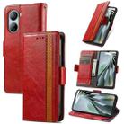 For ZTE Libero 5G IV CaseNeo Splicing Dual Magnetic Buckle Leather Phone Case(Red) - 1