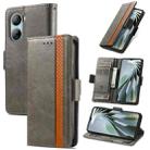 For ZTE Libero 5G IV CaseNeo Splicing Dual Magnetic Buckle Leather Phone Case(Grey) - 1