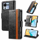 For ZTE Blade V50 Vita CaseNeo Splicing Dual Magnetic Buckle Leather Phone Case(Black) - 1