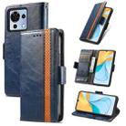 For ZTE Blade V50 Vita CaseNeo Splicing Dual Magnetic Buckle Leather Phone Case(Blue) - 1