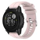 For  Garmin Descent G1 Solar Letel 22mm Solid Color Silicone Watch Band(Pink) - 1