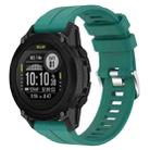 For Garmin Descent G1 Solar 22mm Solid Color Silicone Watch Band(Green) - 1