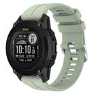 For Garmin Descent G1 Solar 22mm Solid Color Silicone Watch Band(Light Green) - 1