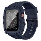 For Apple Watch Series 6 44mm TPU Frame Integrated Tempered Film Integrated Watch Band Case(Blue) - 1