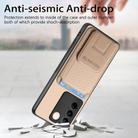 For vivo iQOO Z8X Carbon Fiber Card Bag Fold Stand Phone Case(Khaki) - 3